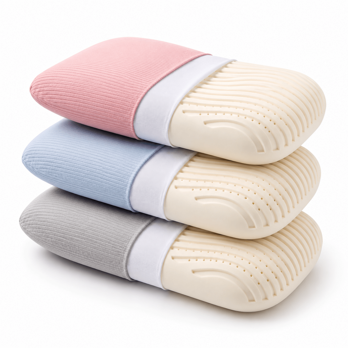 IceBlankie latex pillow with contoured head and neck support