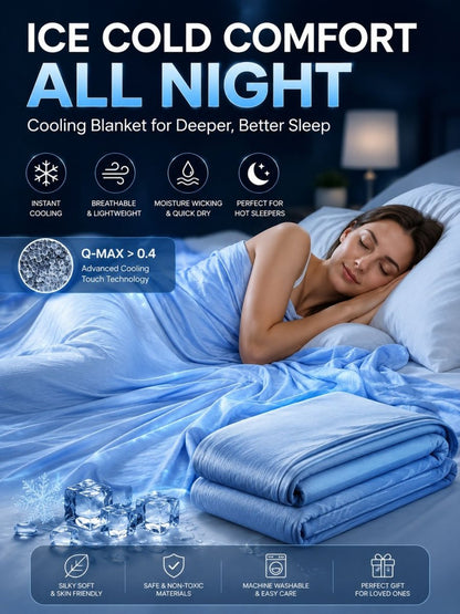 Cooling Blanket made with breathable cooling fabric