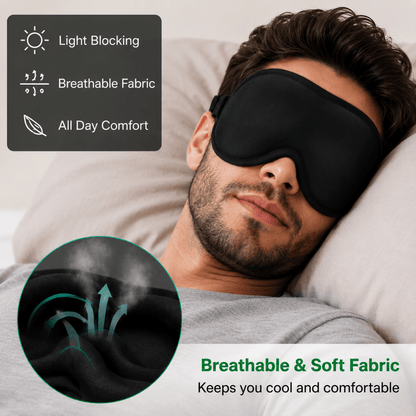 3D Blackout Sleep Mask for comfortable deep sleep